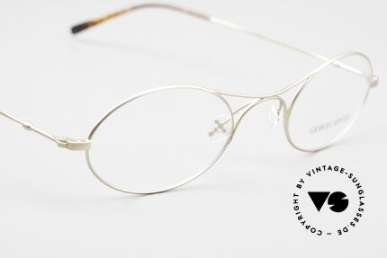 Giorgio Armani 229 Als Schubert Brille Bekannt, sehr puristisch: einfache 'Drahtbrille' mit einem X-Steg, Passend für Herren und Damen