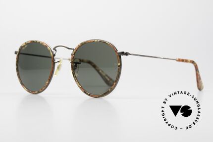 Ray Ban Round Metal 49 Runde Mosaik Sonnenbrille B&L, legendäre B&L Mineralgläser für 100% UV Schutz, Passend für Herren und Damen