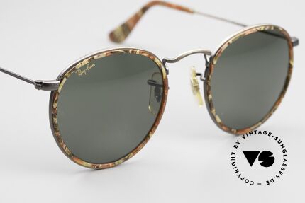 Ray Ban Round Metal 49 Runde Mosaik Sonnenbrille B&L, KEINE RETROBRILLE, sondern ein 80er ORIGINAL, Passend für Herren und Damen