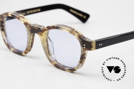 Lesca Brut Panto 8mm Sonnenbrille Upcycling Acetate, Lesca hat seine 60er Modelle identisch reproduziert, Passend für Herren und Damen