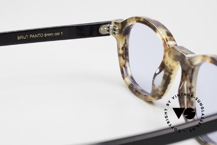 Lesca Brut Panto 8mm Sonnenbrille Upcycling Acetate, limitiert, da vintage Acetat nur noch wenig vorhanden, Passend für Herren und Damen