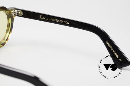 Lesca Crown Panto 8mm Sonnenbrille Upcycling, ungetragenes Kultmodell mit Mineral-Sonnengläsern, Passend für Herren und Damen
