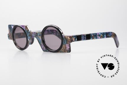 Taxi Zeta by Casanova 90er Designer Sonnenbrille, interessante Rahmenkonstruktion und Rahmenmuster, Passend für Herren und Damen
