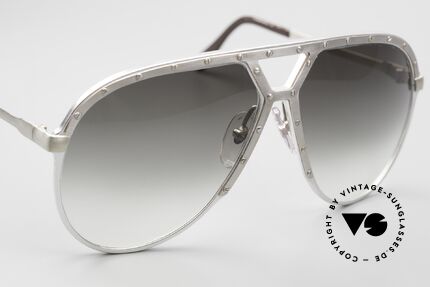 Alpina M1 Erste 80er Generation Brille, silberne Fassung: Bügel & Blende in antik-silberf, Passend für Herren
