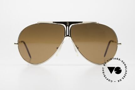 Cebe 0178 Aviator Brille Polycarbonat Glas, vergoldete Fassung mit komfortablem Sattel-Nasensteg, Passend für Herren
