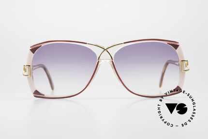 Cazal 193 Original 80er Damen Sonnenbrille, schwungvolle Kreation vom genialen CAri ZALloni, Passend für Damen