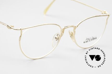 Jean Paul Gaultier 55-3177 Vergoldete Vintage Brille 90er, ungetragen; wie alle unsere alten J.P.G. Raritäten, Passend für Herren und Damen