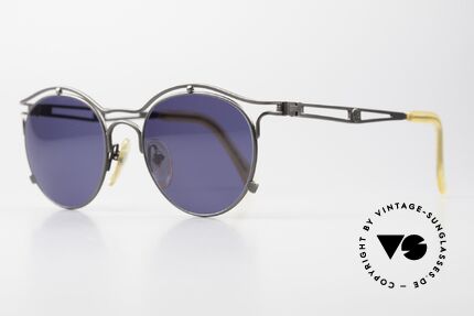 Jean Paul Gaultier 56-2174 Panto Stil 90er Sonnenbrille, fühlbar, herausragende Top-Qualität (made in Japan), Passend für Herren und Damen