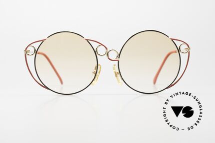 Casanova RC1 Kunstvolle Damen Sonnenbrille, Gläser in orange-Verlauf (auch abends tragbar), Passend für Damen