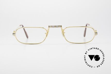 Cartier Demi Lune Santos Limitierte Luxus Lesebrille 80er, wurde 1987 veröffentlicht und dann bis 1997 produziert, Passend für Herren