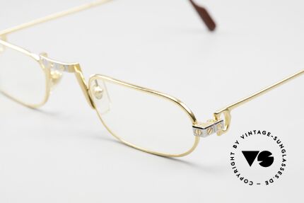 Cartier Demi Lune Santos Limitierte Luxus Lesebrille 80er, limitierte Edition in 50-26, 145 (etwas breiter & länger), Passend für Herren