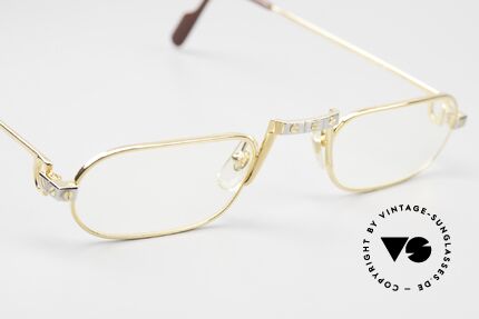 Cartier Demi Lune Santos Limitierte Luxus Lesebrille 80er, KEINE RETRObrille; 30 Jahre altes Original + Chanel Etui, Passend für Herren