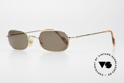 Cartier Orfy - M 90er Sonnenbrille Eckig Unisex, leichter flexibler Rahmen für höchsten Tragekomfort, Passend für Herren und Damen