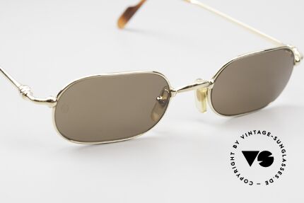 Cartier Orfy - M 90er Sonnenbrille Eckig Unisex, orig. Cartier Sonnengläser mit Cartier-Logo; 100% UV, Passend für Herren und Damen