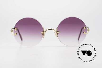 Cartier Madison Limited Einzelstück Customized Violett, zeitloses Modell der Cartier 'Rimless Collection', Passend für Herren und Damen