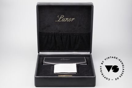 Lunor Leather Case Black Lederetui Mit Geschenkbox, Lunor Etui aus echtem Leder; sehr edel & hochwertig, Passend für Herren und Damen