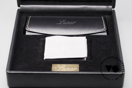 Lunor Leather Case Black Lederetui Mit Geschenkbox, Innenmaße: Länge 145mm, Breite 50mm, Höhe 18mm, Passend für Herren und Damen