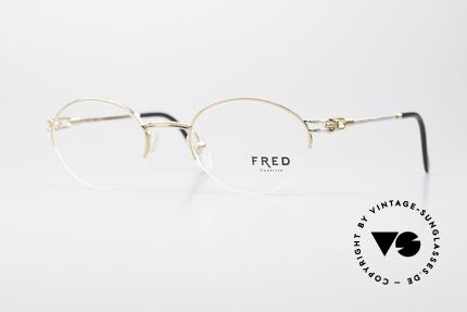 Fred Feroe Ovale Luxus Brille 80er Nylor, einmalige Designerbrille von Fred, Paris aus den 80ern, Passend für Herren und Damen