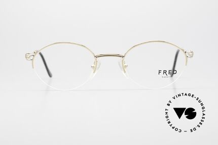Fred Feroe Ovale Luxus Brille 80er Nylor, marines Design (charakteristisch Fred) in Top-Qualität, Passend für Herren und Damen
