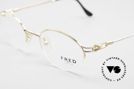 Fred Feroe Ovale Luxus Brille 80er Nylor, Bügel gedreht wie ein Segeltau; ein Segler MUSS HAVE!, Passend für Herren und Damen