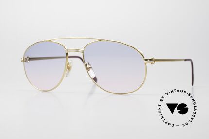 Cartier Driver Sonnengläser Babyblau Pink, edle vintage Cartier Herrenbrille aus den frühen 90ern, Passend für Herren