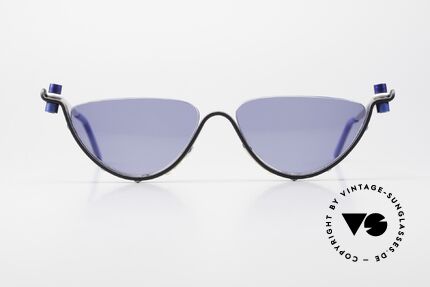 ProDesign No7 90er Sonnenbrille Gail Spence, vintage Aluminium Fassung im Gail Spence Design, Passend für Herren und Damen