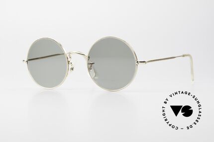 Algha Round Eye 44/20 Runde 70er Jahre Sonnenbrille, alte vintage Brillenfassung von Algha, UK Optical, Passend für Herren und Damen