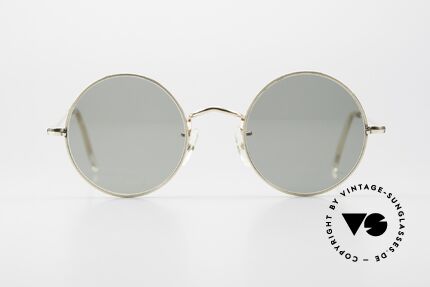 Algha Round Eye 44/20 Runde 70er Jahre Sonnenbrille, kleine runde Brillenform aus den spätern 1970ern, Passend für Herren und Damen