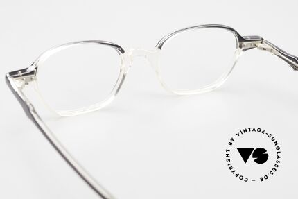 Lunor Mod 46 Alte 90er Brille Kristall Azetat, Fassung kann beliebig verglast werden (optisch/Sonne), Passend für Herren und Damen