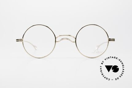 Lunor Swing 31 Round Asiatische Version Kleiner Steg, kostbare, 22kt vergoldete Metallfassung, Top-Qualität, Passend für Herren und Damen