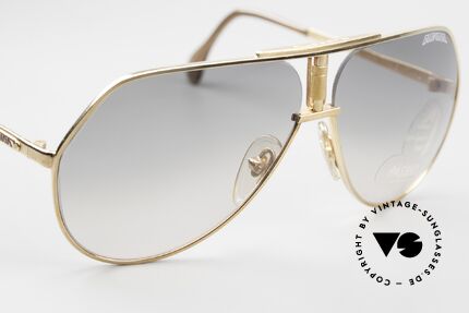 Alpina CM4 Quattro West Germany Sonnenbrille 80er, 22kt vergoldeter Rahmen, ungetragen (NOS), Passend für Herren