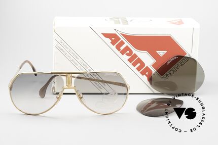 Alpina CM4 Quattro West Germany Sonnenbrille 80er, Größe: medium, Passend für Herren