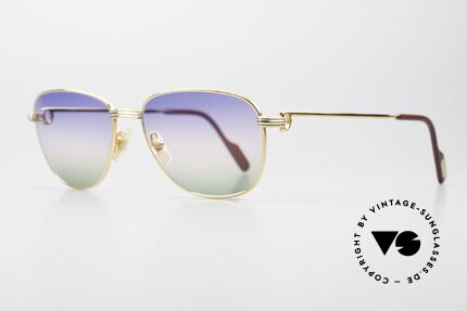 Cartier Courcelles - M 90er Luxus Sonnenbrille Unikat, TOP-Qualität; made in France (hoher Tragekomfort), Passend für Herren und Damen