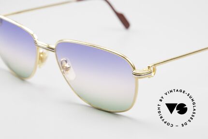 Cartier Courcelles - M 90er Luxus Sonnenbrille Unikat, 22kt vergoldet (wie alle vintage Cartier ORIGINALE), Passend für Herren und Damen