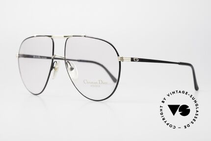 Christian Dior 2248 XXL 80er Brillenfassung Herren, klassische Pilotenform in XXL-Gr. 63-17 (150mm breit), Passend für Herren