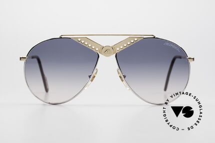 Alpina M52 Rare 80er Aviator Sonnenbrille, vergoldeter Rahmen mit markantem Alpina Logo, Passend für Herren