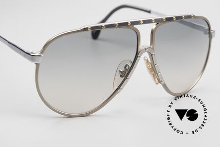 Alpina M1 80er Kult Brille West Germany, Fassung: braungrau + silberne & goldene Schrauben, Passend für Herren und Damen