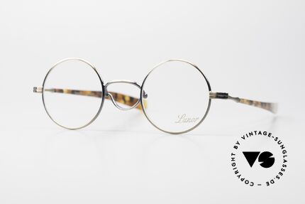 Lunor Swing A 31 Round Vintage Brille In Antik Gold AG Details