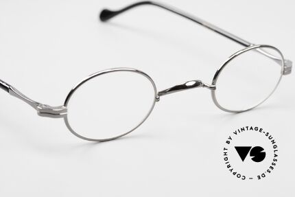 Lunor II A 04 Sehr Kleine Brille Oval Gunmetal, altes, ungetragenes LUNOR Einzelstück von ca. 1998, Passend für Herren und Damen