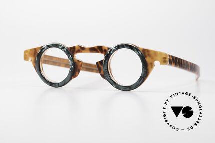 Vidocq Les Halles Runde Vintage Brille 1980er, spektakuläres VIDOCQ Brillen-Design der 1980er Jahre, Passend für Herren und Damen