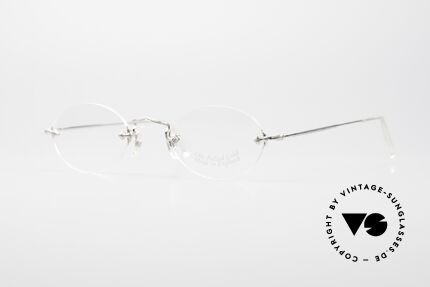 Savile Row Rimless Randlose 14k Gold Filled Brille, Rimless Oval: absolute Klassiker von Savile Row, Passend für Herren und Damen