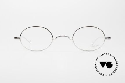 Lunor II 10 Ovale Brille Platin Plattiert, Vollrand Platin-Plattiert mit zusätzlichem Schutzlack, Passend für Herren und Damen