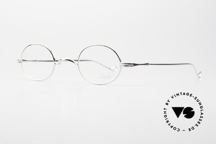 Lunor II 10 Ovale Brille Platin Plattiert, kleine Brille in Gr. 43/26; für große Stärken geeignet, Passend für Herren und Damen