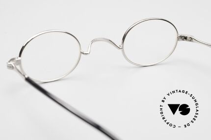 Lunor II A 04 Ovale XS Brille Platin Plattiert, die kleine Fassung ist für große Sehstärken geeignet, Passend für Herren und Damen