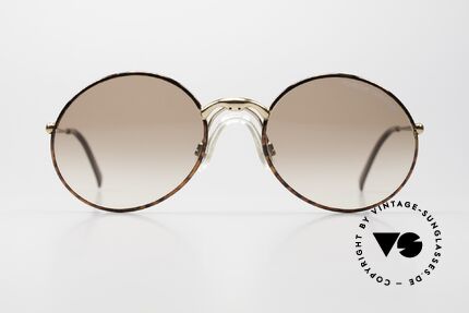 Porsche 5658 - L Runde 90er Sonnenbrille Herren, kastanie/goldene Metallfassung mit einem Sattelsteg, Passend für Herren