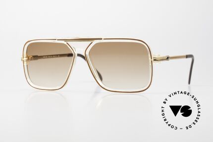 Cazal 630 80er Hip Hop Brille Vergoldet, seltenes Modell der ALTEN CAZAL 600er Serie, Passend für Herren