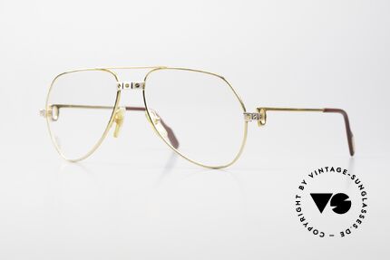 Cartier Vendome Santos - S 80er James Bond Vintage Brille Details