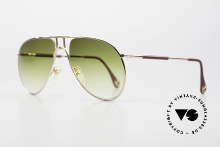 Aigner EA3 Rare 80er Brille Vergoldet Leder, limitierte Luxus-Sonnenbrille mit Seriennr. 026867, Passend für Herren