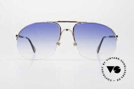 Aigner EA21 80er Brille Nylor Halbrand Men, Größe 58-18; vergoldet und mit Leder überzogen, Passend für Herren