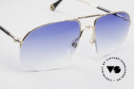 Aigner EA21 80er Brille Nylor Halbrand Men, charakteristische Bügelenden für eine Brillenkette!, Passend für Herren